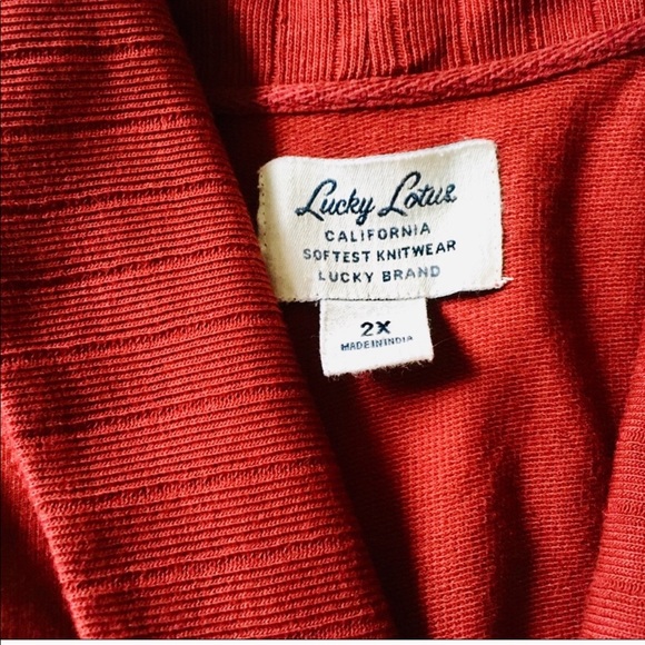 LUCKY BRAND Red Wrap Sweater Jacket 2X - Picture 7 of 7